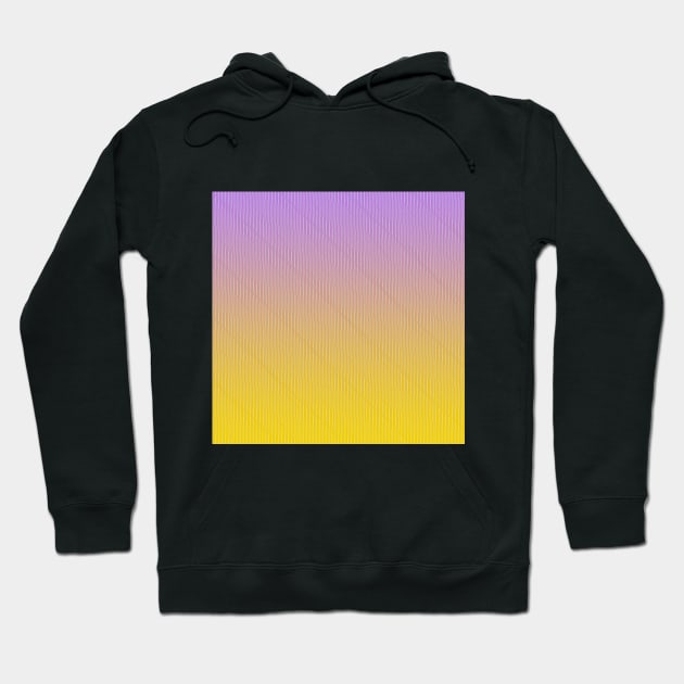 Lavender and Yellow Ombre Gradient Sunset Stripes Hoodie by Lucy